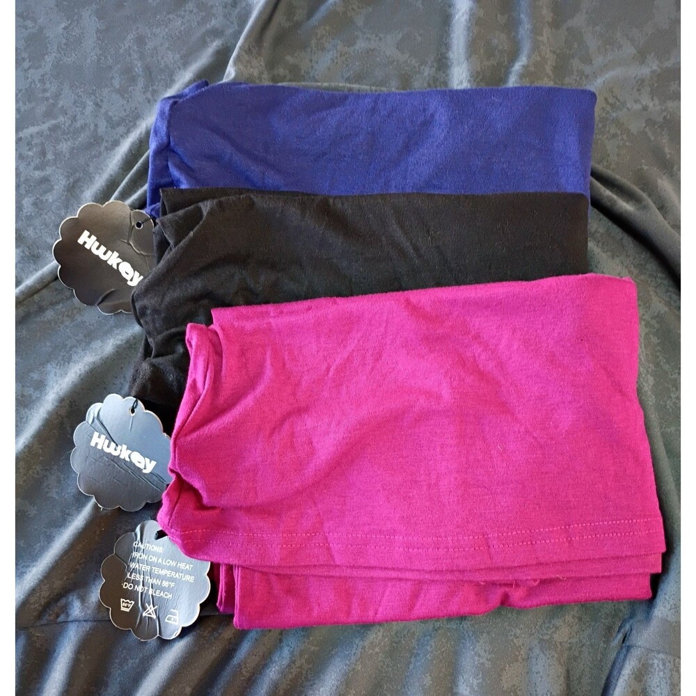 Huukeay 3 Women’s Racerback V-Neck Lightweight Tank Tops Size L Pink Black Blue - Picture 4 of 4